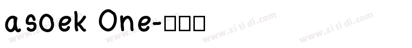 asoek One字体转换